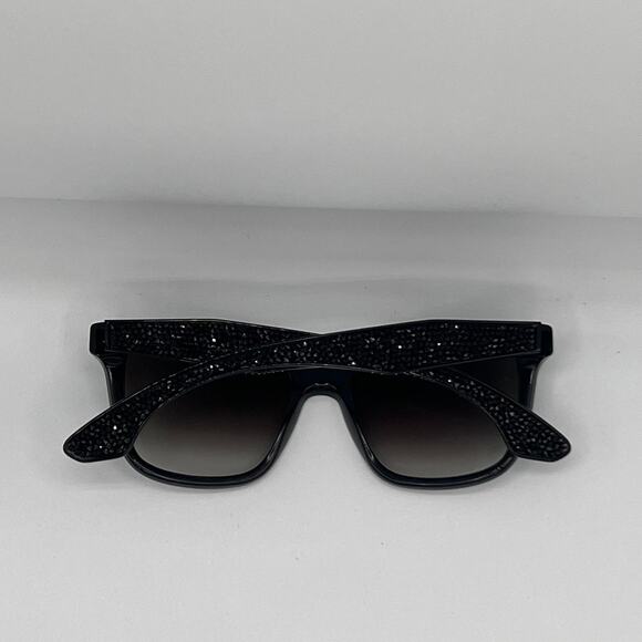 Mui Mui Black Square Sunglasses with Studded Frames - Picture 7 of 8